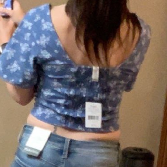 NWOT Peasant Crop Top- American Rag - Picture 8 of 8